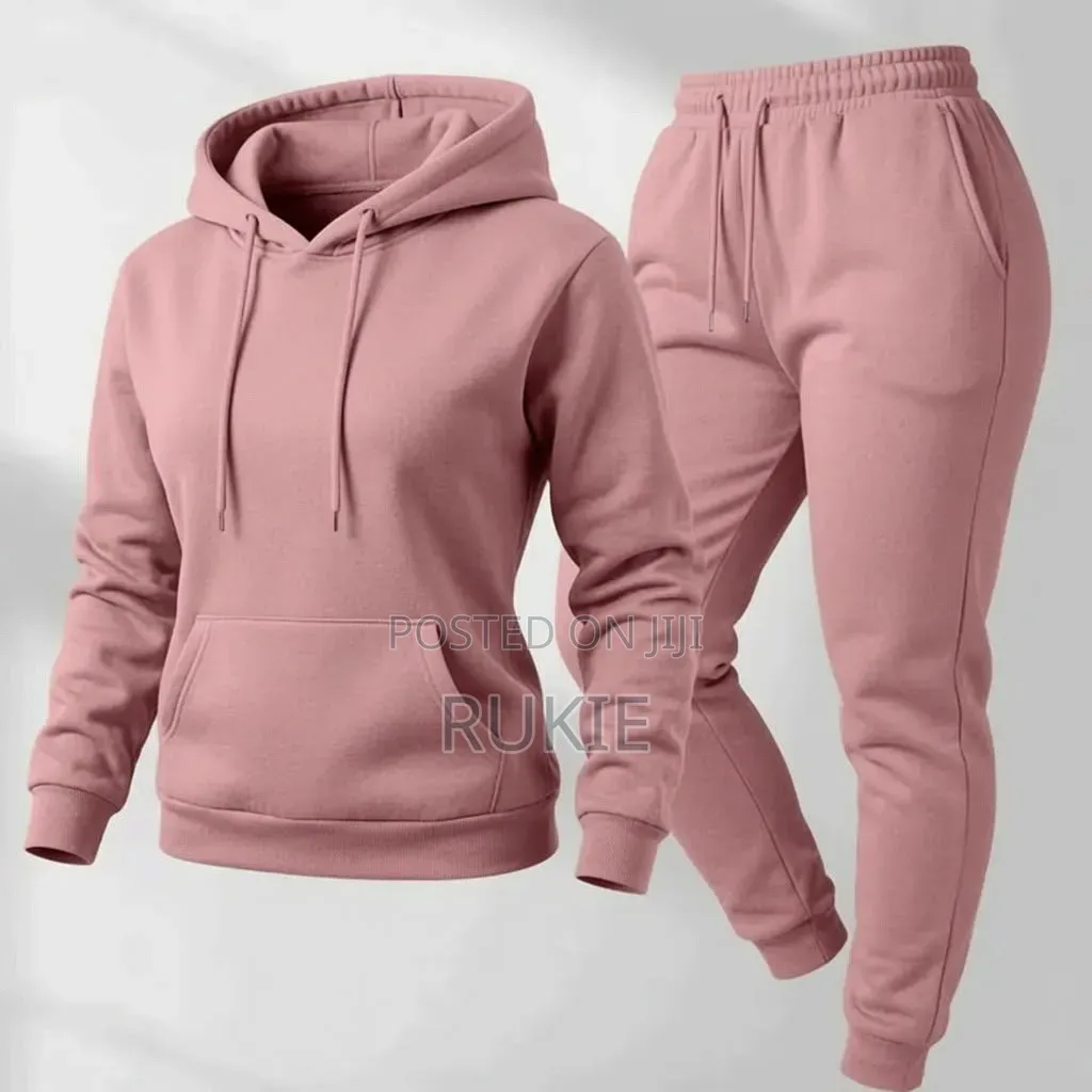 2 Piece Hoodie and Sweatpant Plain