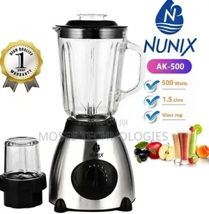 Nunix AK-105 - 2 in 1 Blender With Grinding Machine - 1.5L