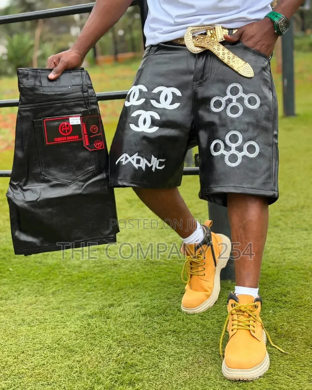 Baggy Unisex Leather Jorts