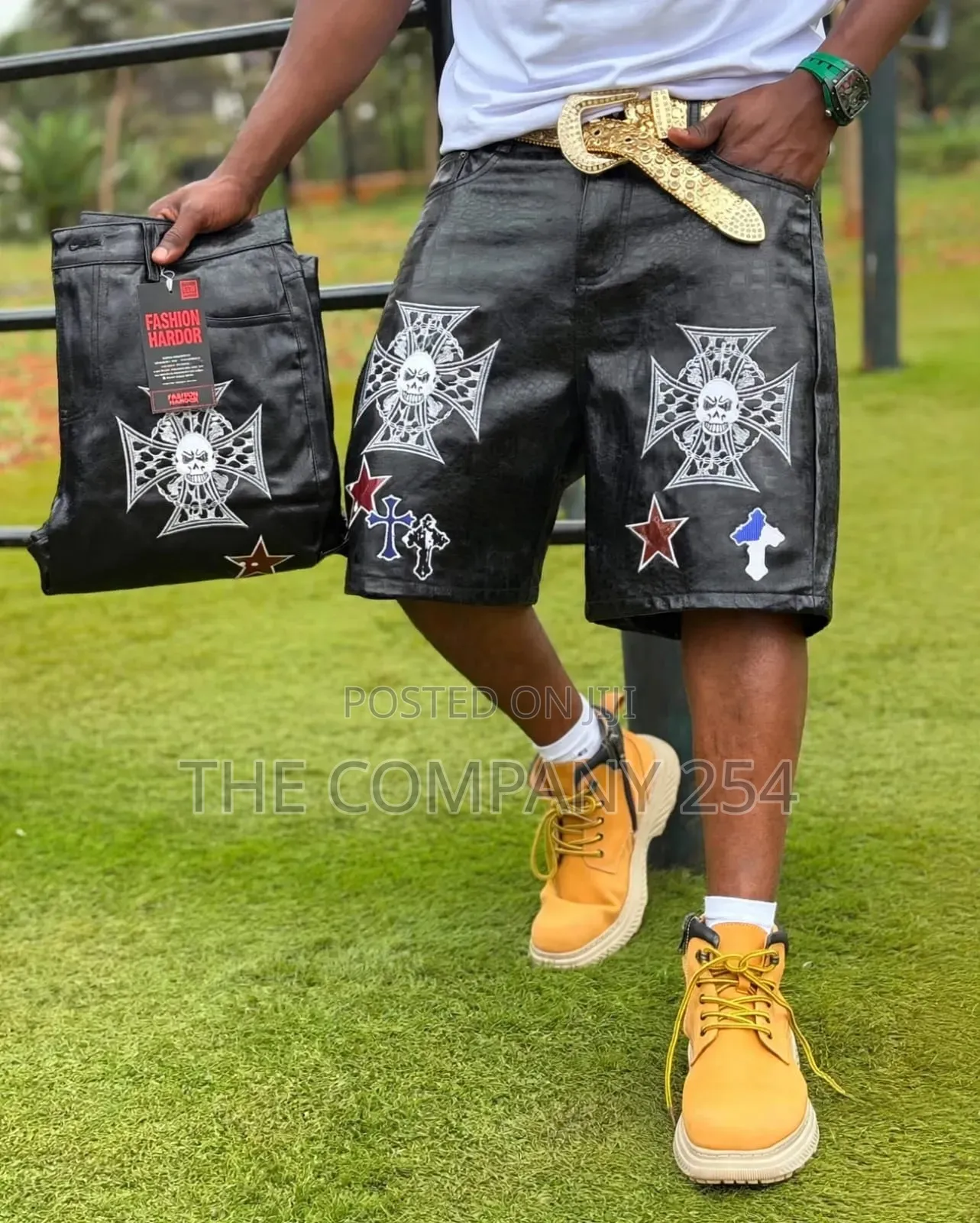Baggy Unisex Leather Jorts