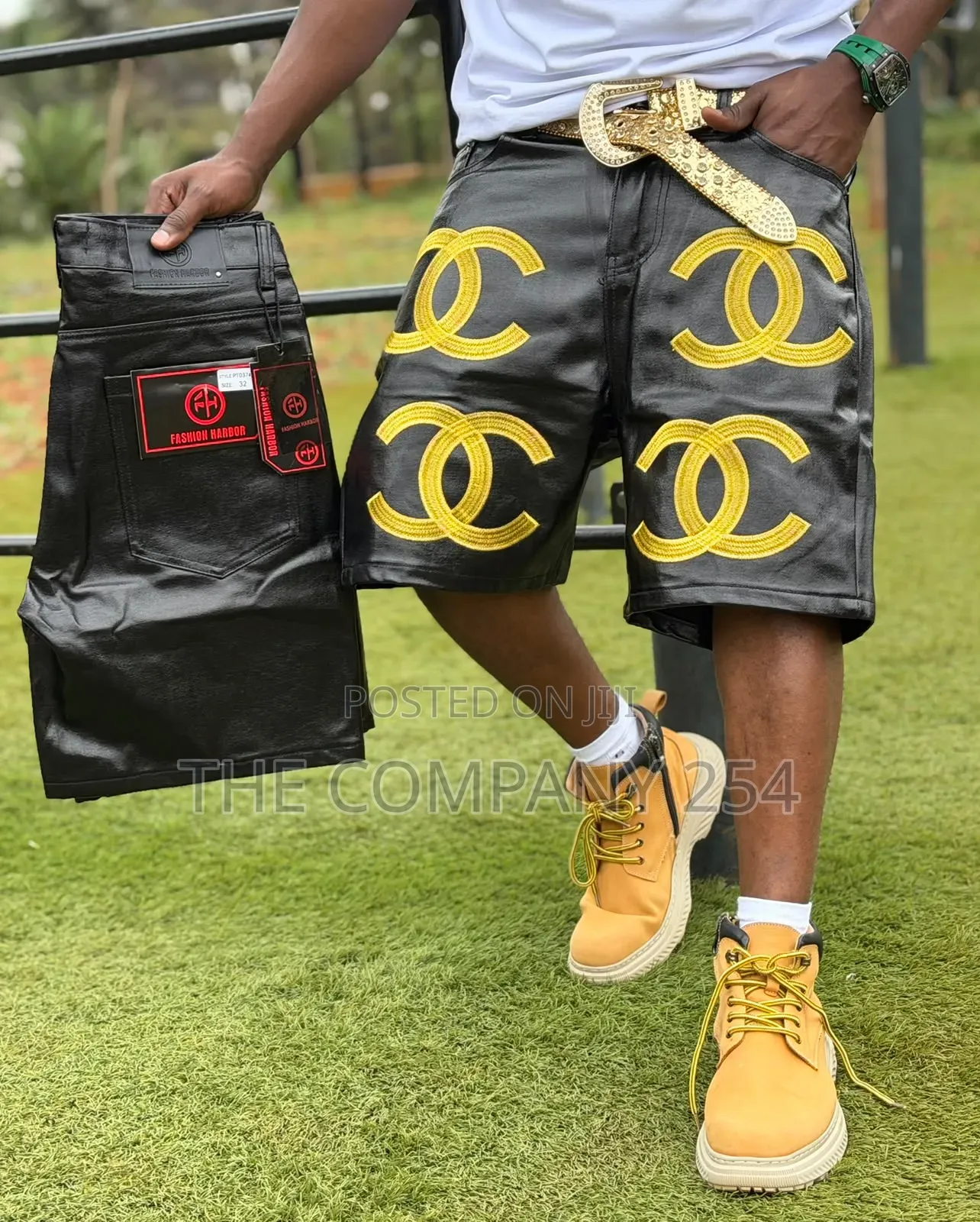 Baggy Unisex Leather Jorts