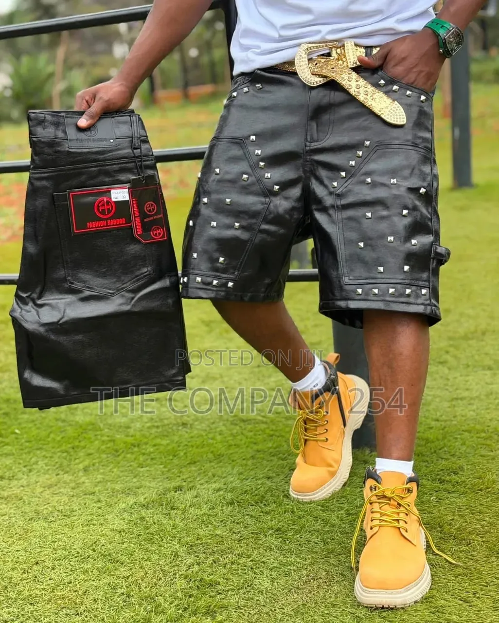 Baggy Unisex Leather Jorts