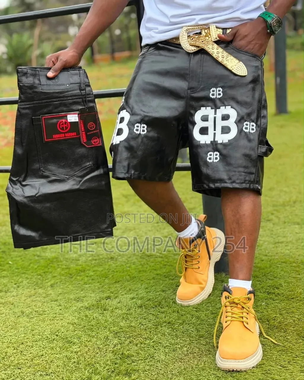 Baggy Unisex Leather Jorts