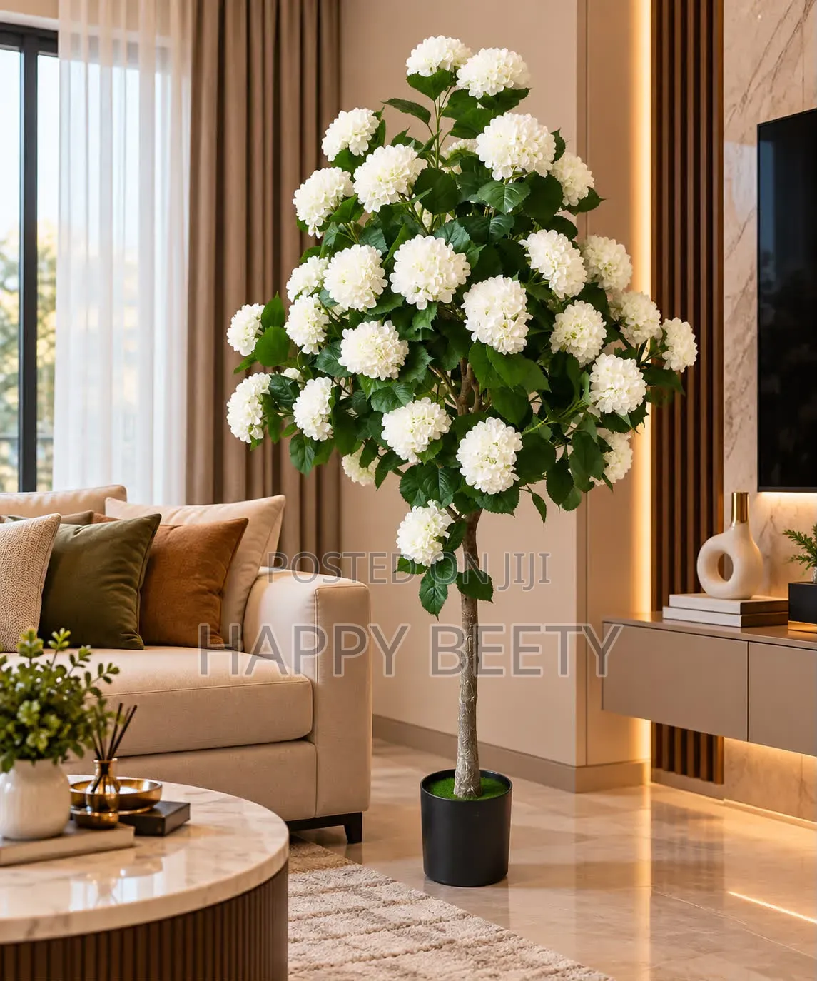 Artificial White Hydrangea Tree -Size 2.2 M Tall