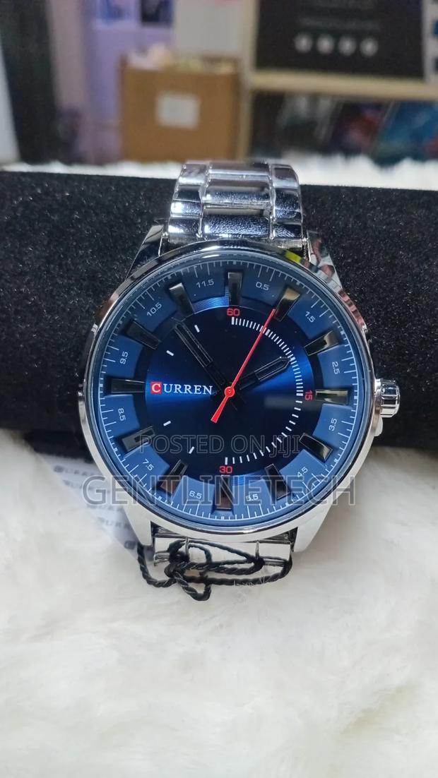 Curren Quartz Silver and Blue Watch - main view