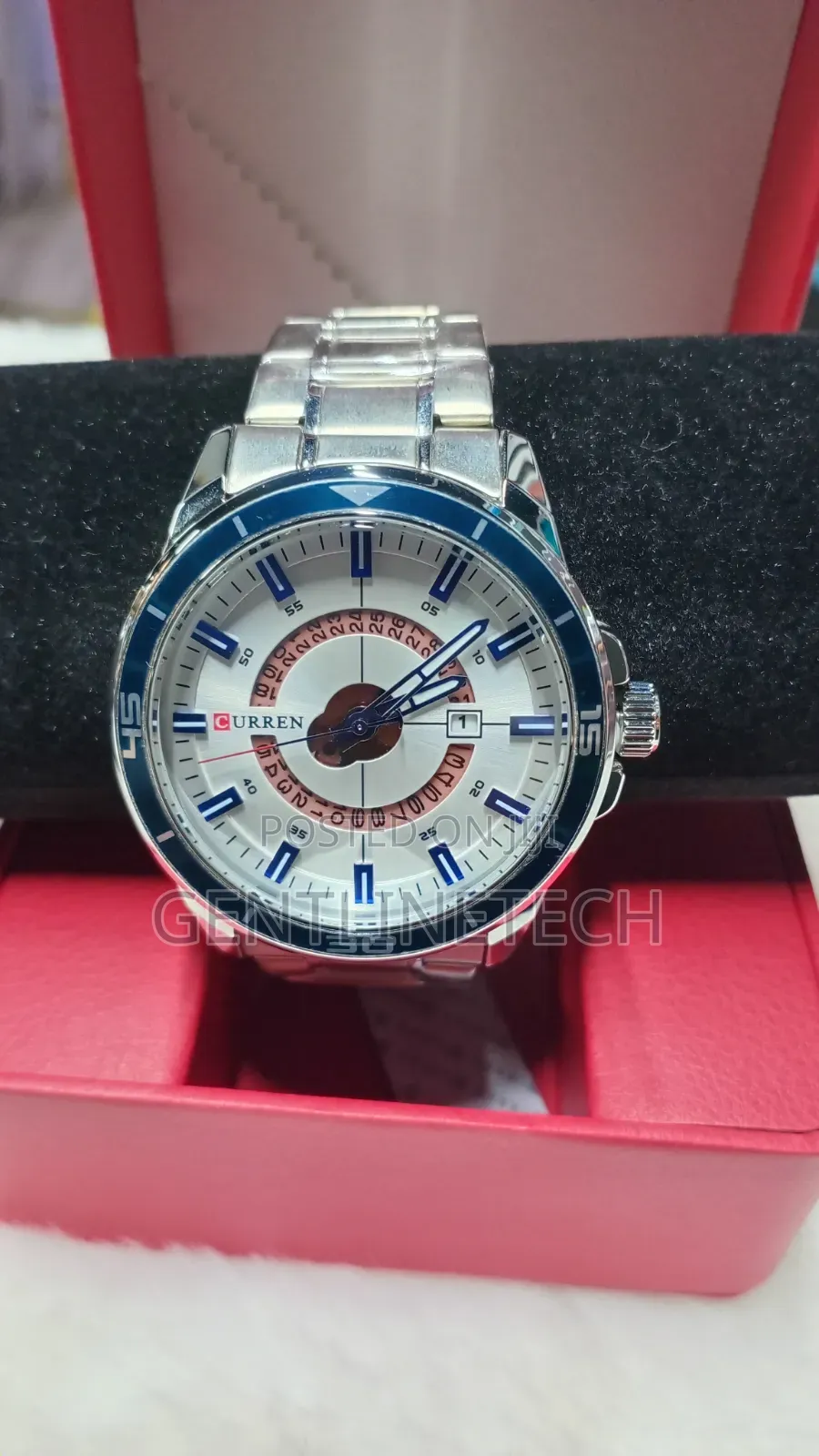 Curren Watch(blue and White Dial)