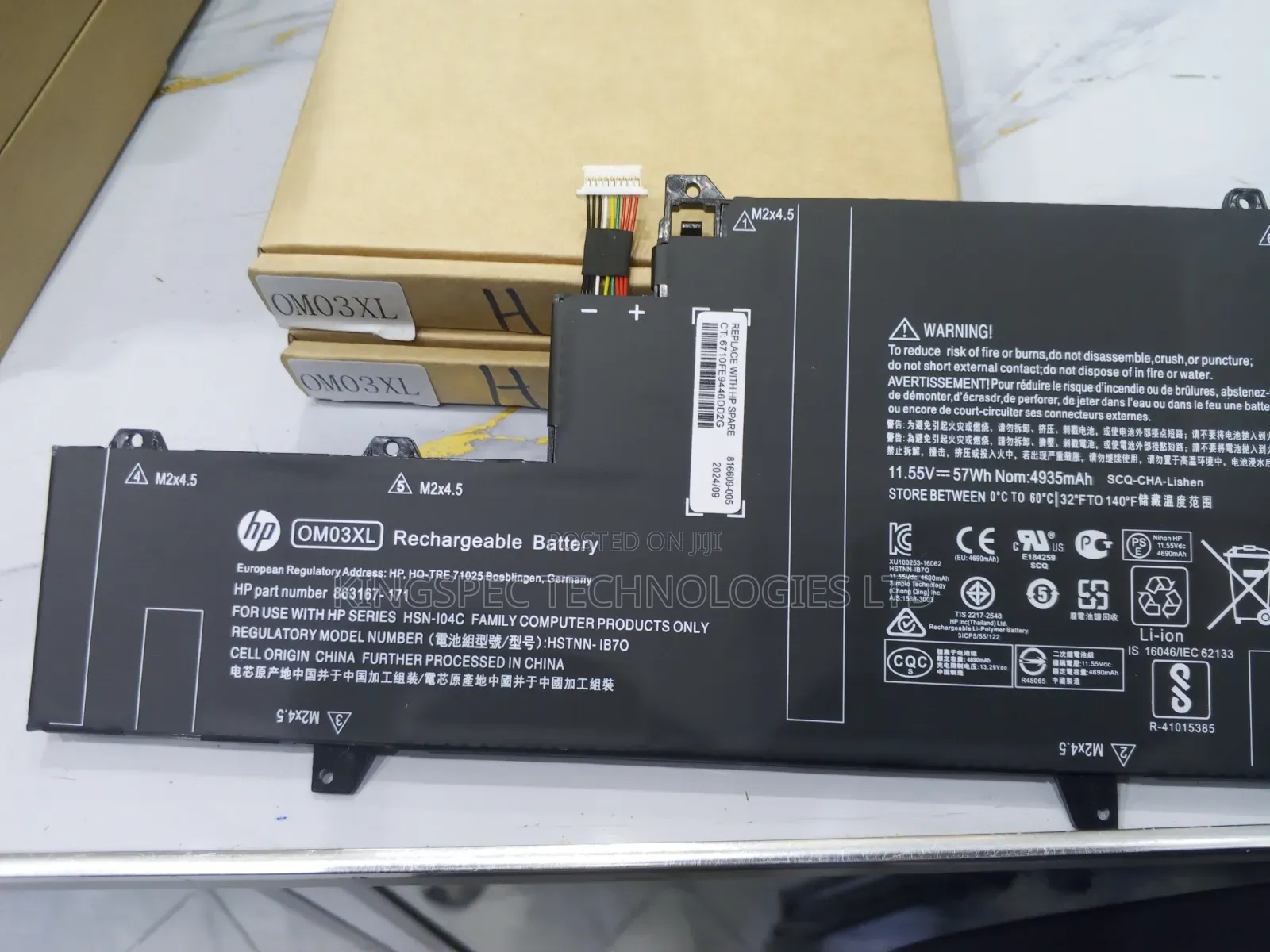 Original HP OM03XL Battery