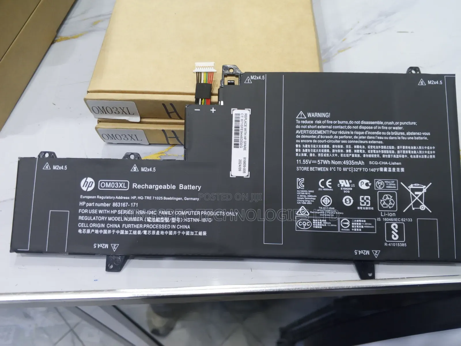 Original HP OM03XL Battery
