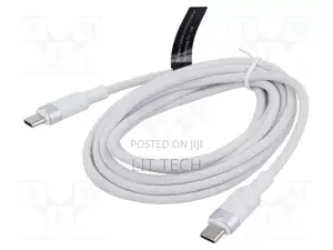 TRDWH Vention USB 2.0; USB C Plug,both Sides; Nickel Plated; 2m; White