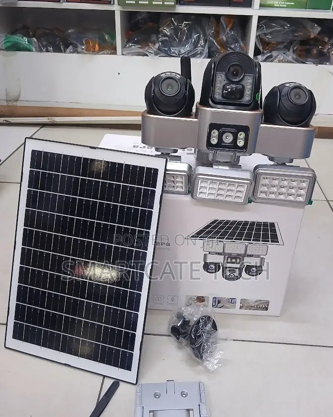 VTS 30 4G Triple Lens Camera With Powerful Solar Floodlights