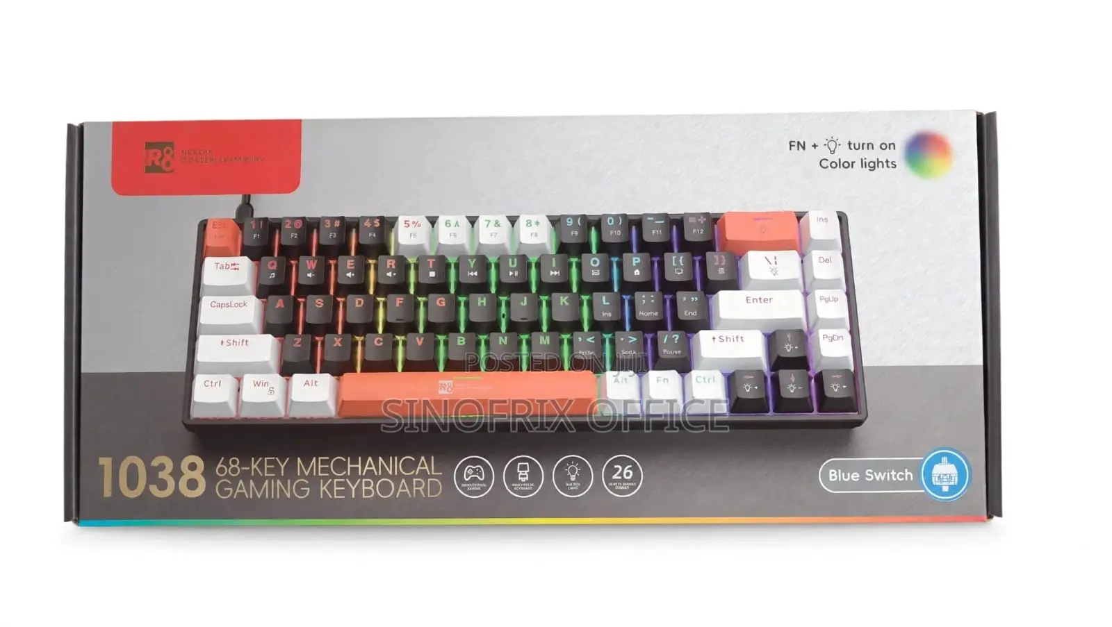 1038 68-Key Mechanical Gaming Keyboard