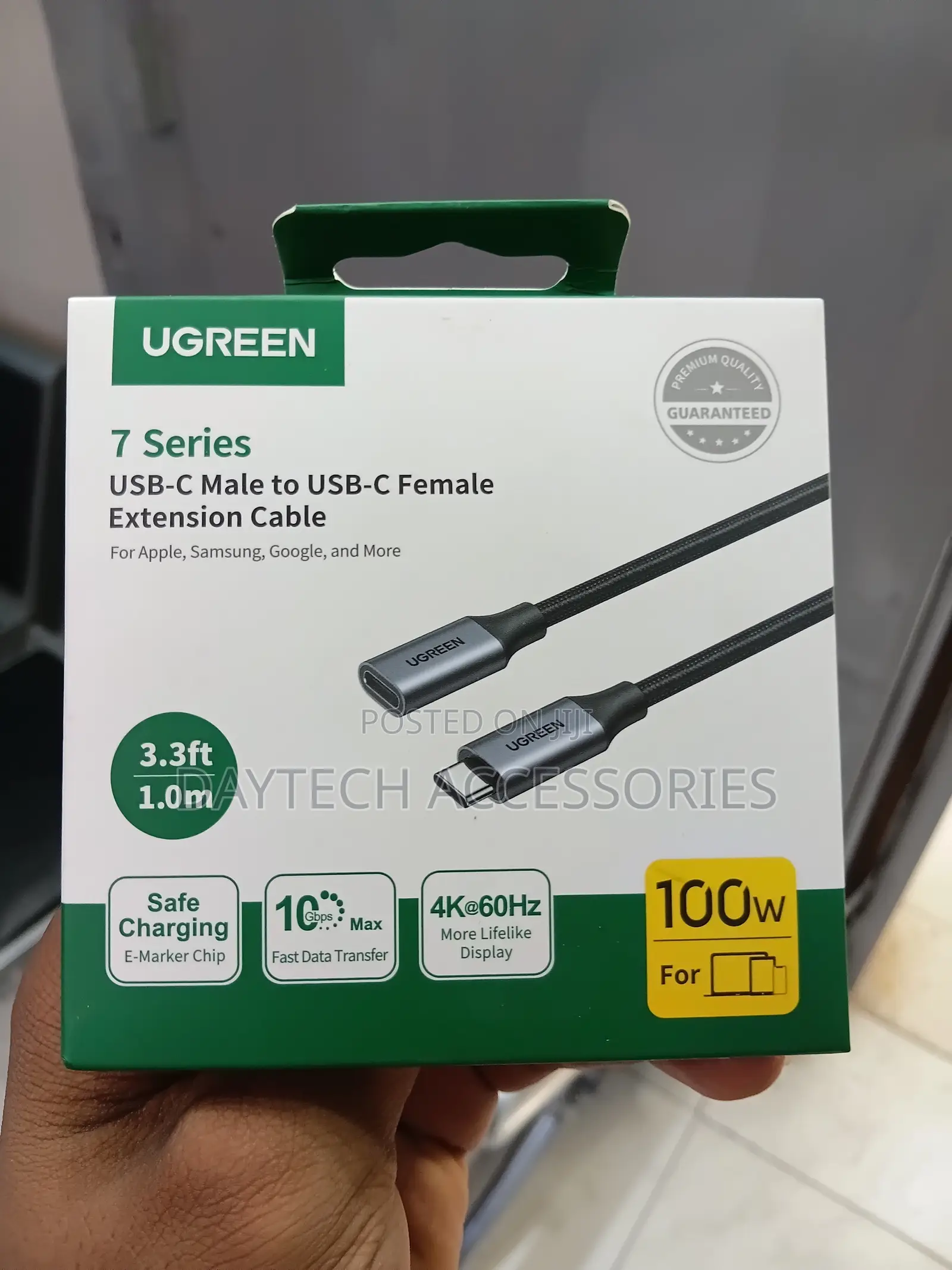 Ugreen USB-C Male to USB-C Female Extension Cable (1 Meter / 3.3 Ft)