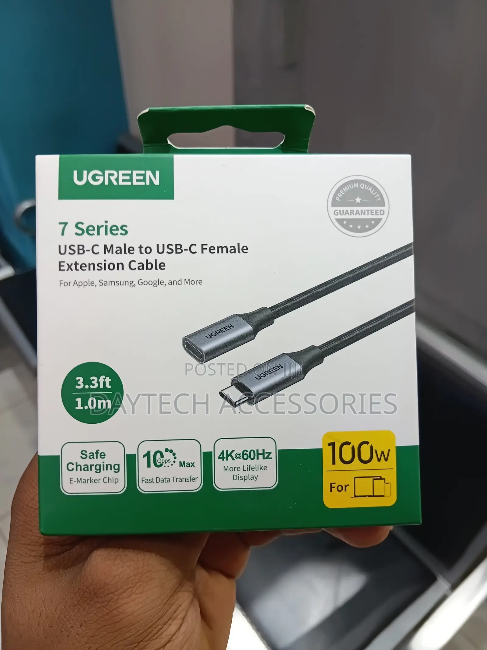 Ugreen USB-C Male to USB-C Female Extension Cable (1 Meter / 3.3 Ft)
