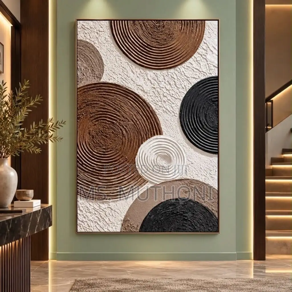 Modern 3D Textured Abstract Canvas Art Piece(100 × 140 Cm)