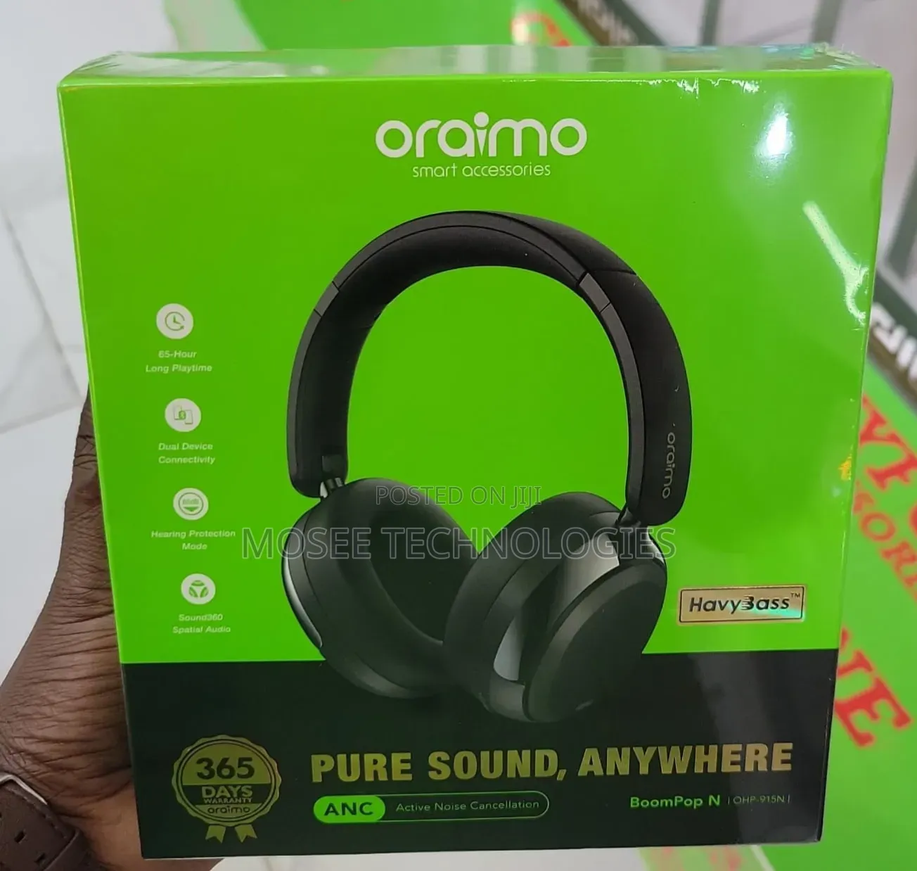 Oraimo BoomPop N OHP-915N 65hrs Playtime Active Noise Cancellatio