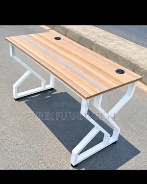 Simple Office Table With Cable Management Hole