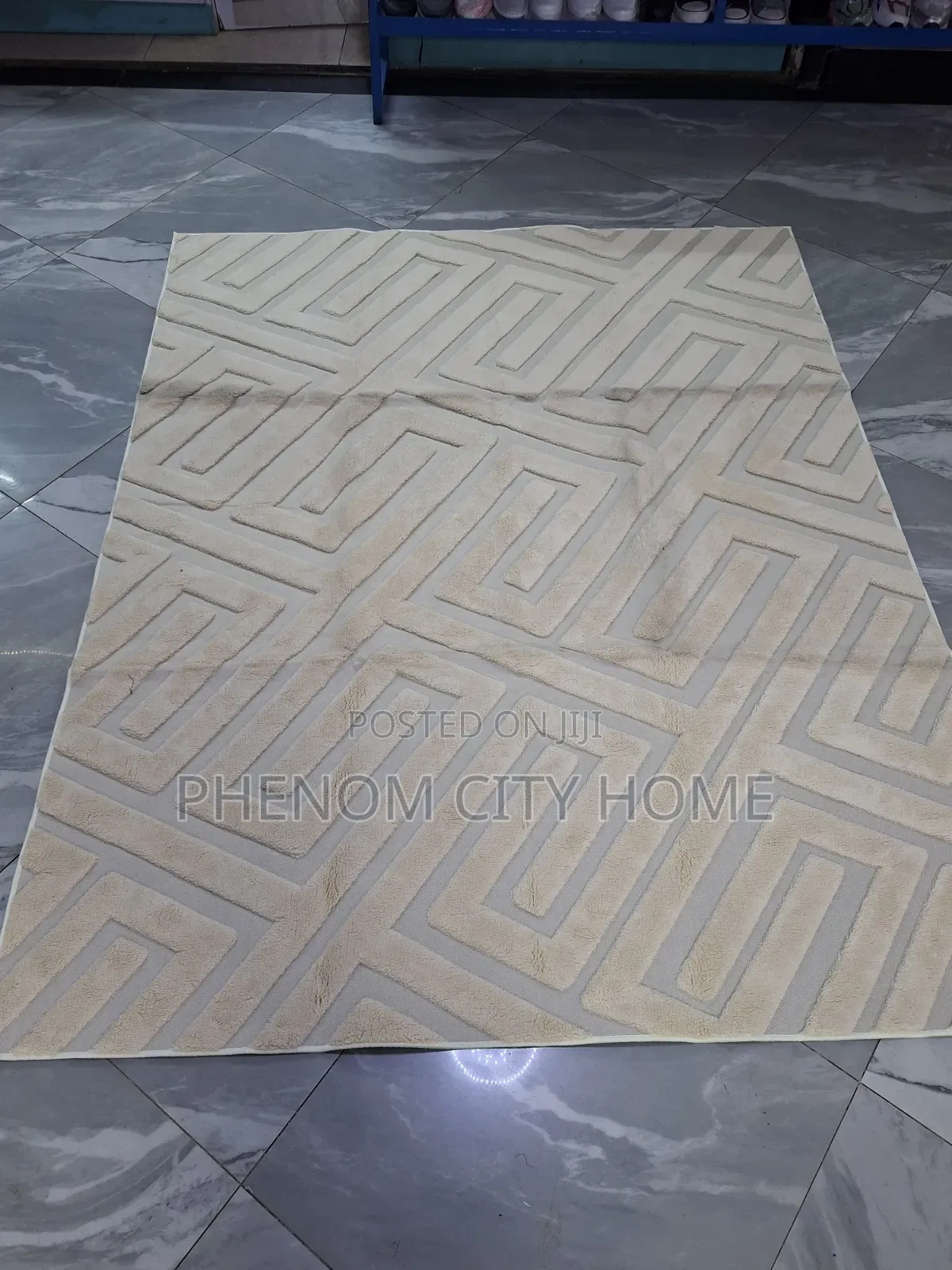 Beige/Cream Rubber Bottom Carpets