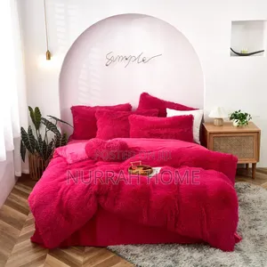 6pc Velvet Plush Fluffy Duvet Set