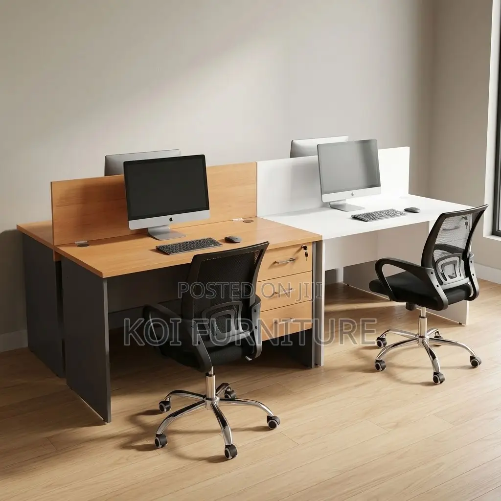Office Workstation; Two Users Modular Square Station