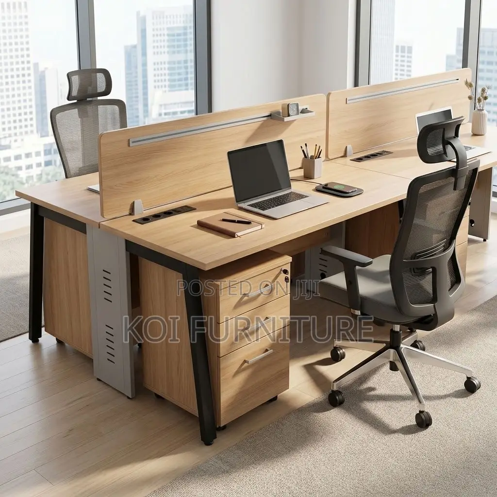 Office Workstation; Two Users Modular Square Station