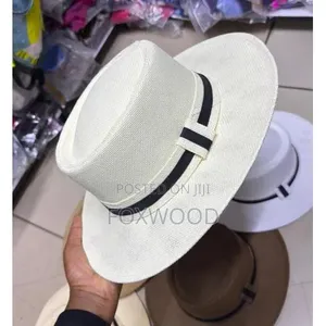 Classic Straw Boater Sun Hat for Men