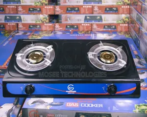 Eurochef Stainless Steel Black 2 Burner Cooker