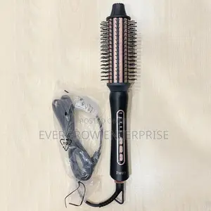 Nunix Ceramic Heated Brush - Curl and Style Heated Brush -