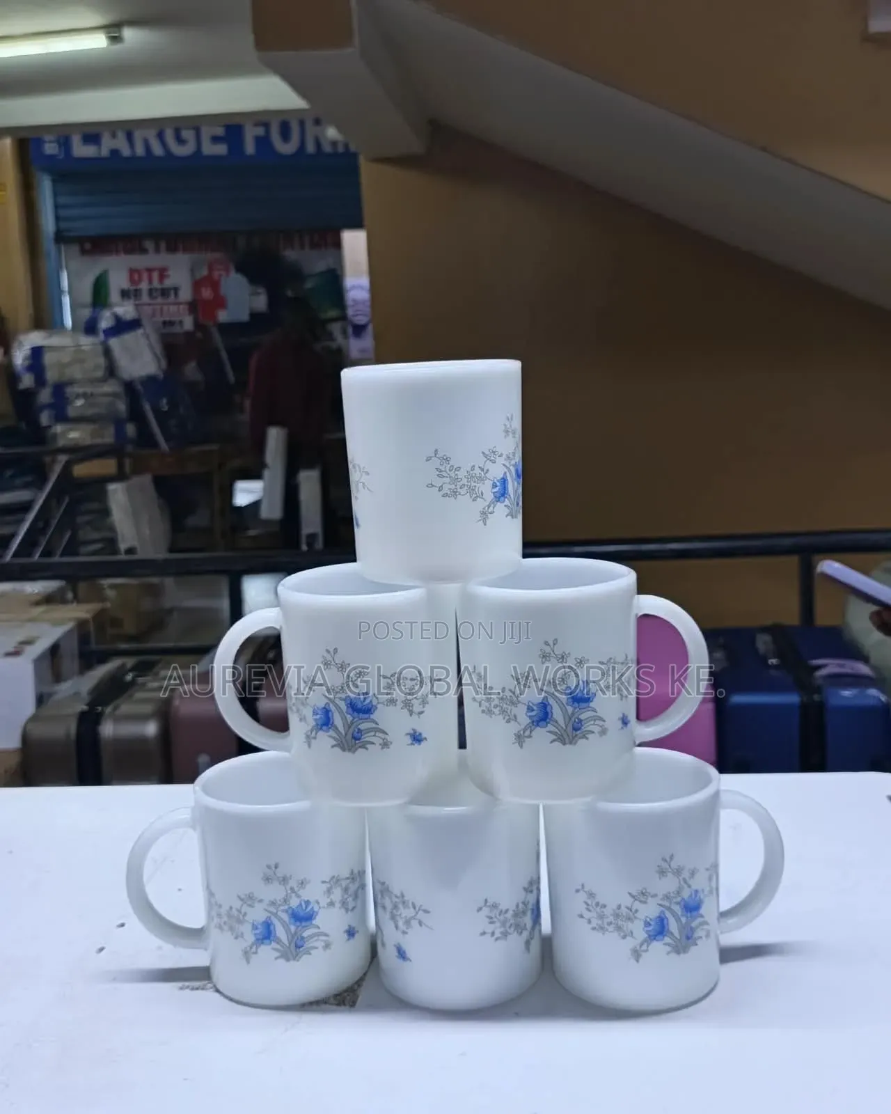 6-Piece Breakfast Cups Set White