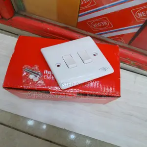 Itel 2Gang 2way White Wall Light Switch