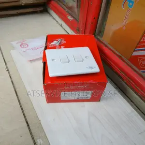 White Itel 2-Gang Double Light Switch