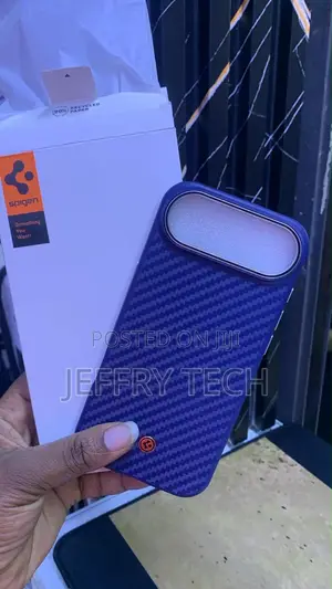 Blue Aramid Carbon Fiber Phone Case Specifically for iPhone 17 Air.