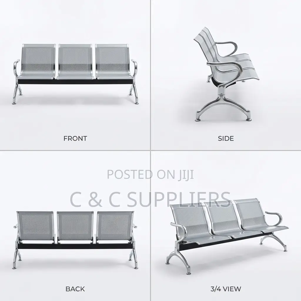 Breathable Steel Waiting Bench-3-Link
