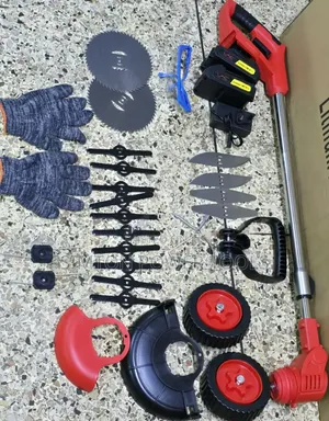 Lithium Cordless Lawn Mower and String Trimmer Kit With Accessories