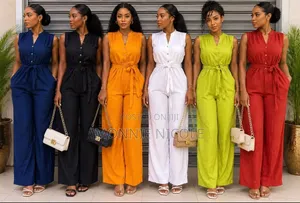 Casual Women Jumpsuit Plain Colours