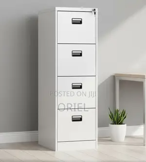 Vertical 4-Drawer Metal Filing Cabinet – Secure Office File Storage