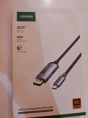 Ugreen Display Port to Type - C 8k Cable 2m( Black)