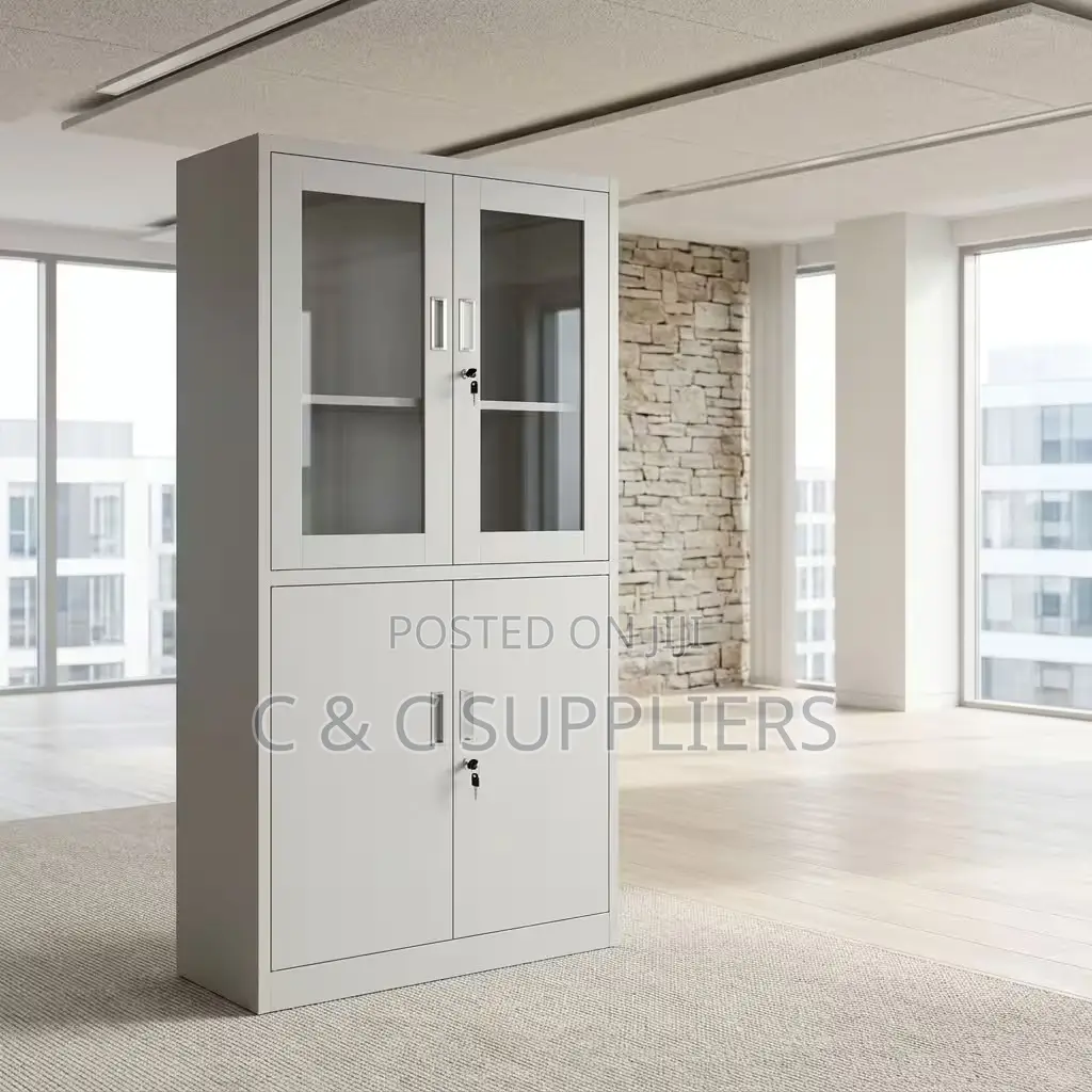 2-Door Display & Storage Cabinet Unit.