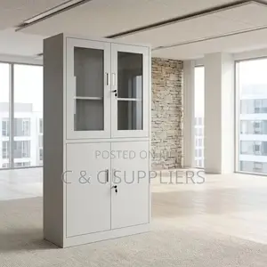 2-Door Display & Storage Cabinet Unit.