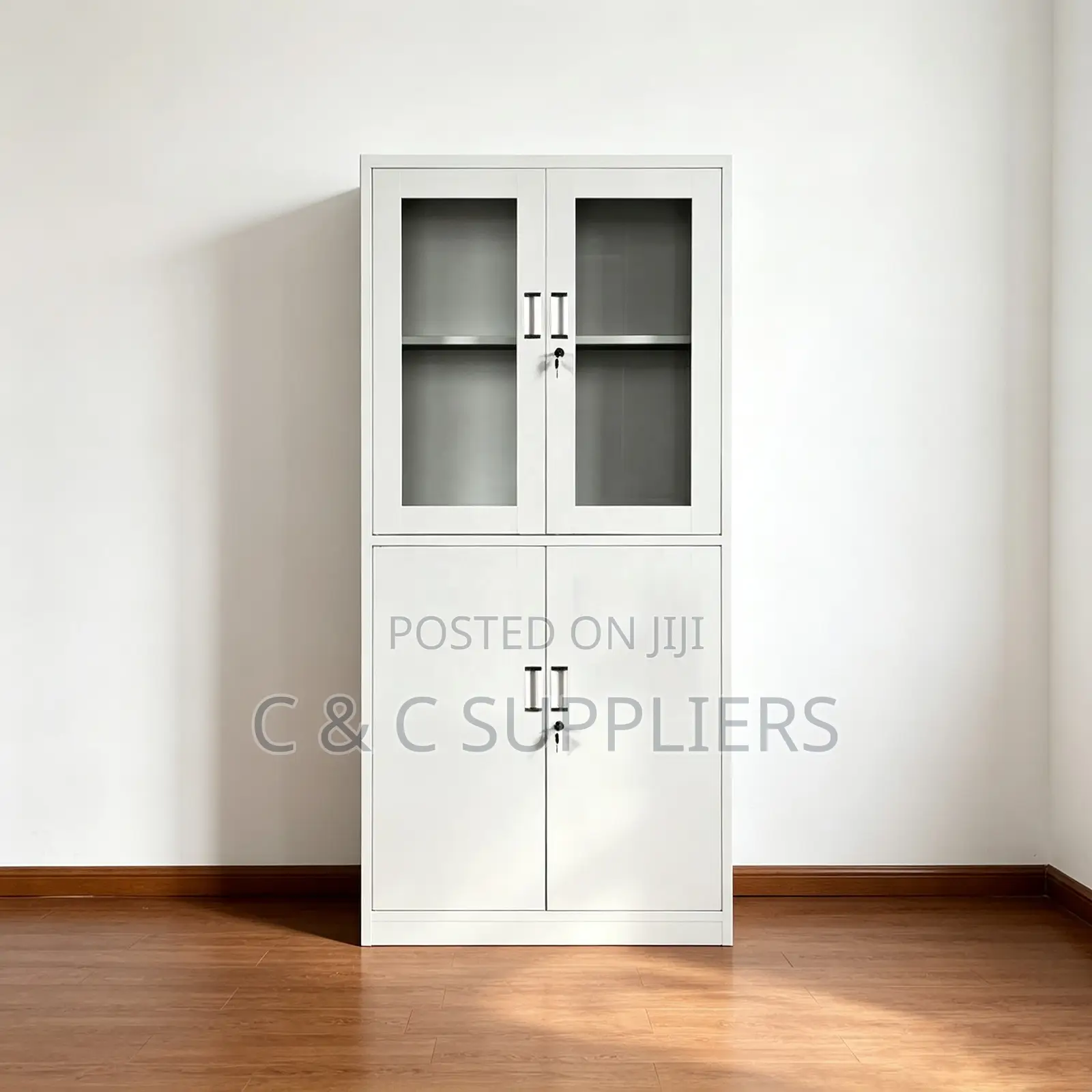 2-Door Display & Storage Cabinet Unit.