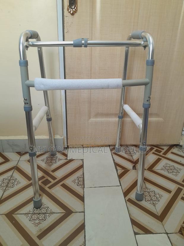 Walking Frame Without Wheels – Foldable Height Adjustable Walker - main view