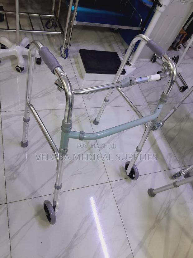 Walking Frame With Wheels – Foldable Adjustable Walker - main view