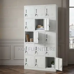 Office Cabinet; 15 Drawers Stainless Executive High Cabinet