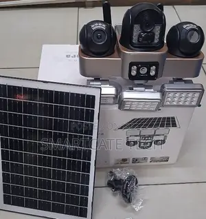VTS 30 Triple Lens WiFi Security Camera Solar Powered With Floodlights