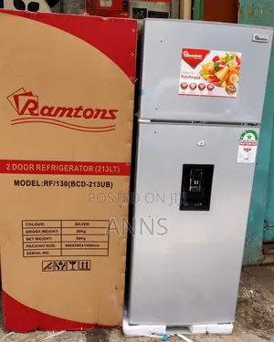 Ramtons RF/130- 213L 2 Door Direct Cool Fridge+ Dispenser