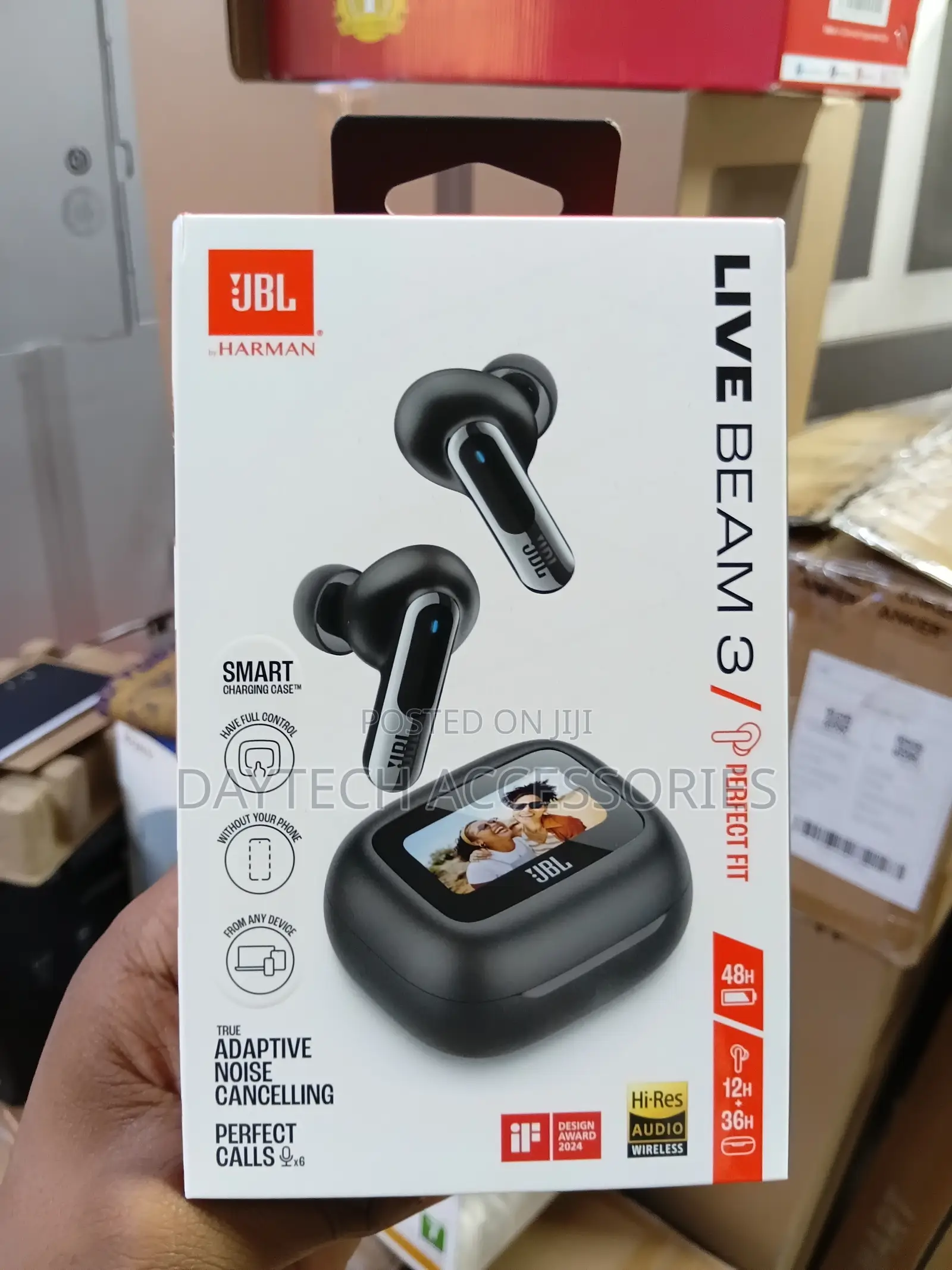 JBL Live Beam 3 Inner Ear Earbuds - Black
