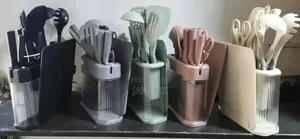 High-Quality 17pc Silicone Kitchen Utensil Set With Sharpener –Pm