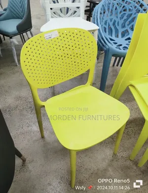 Yellow Plastic Backrest Chair