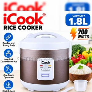 iCook 1.8L Rice Cooker With Keep Warm Function