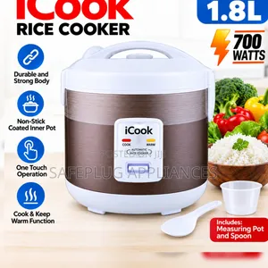 iCook 1.8L Rice Cooker With Keep Warm Function