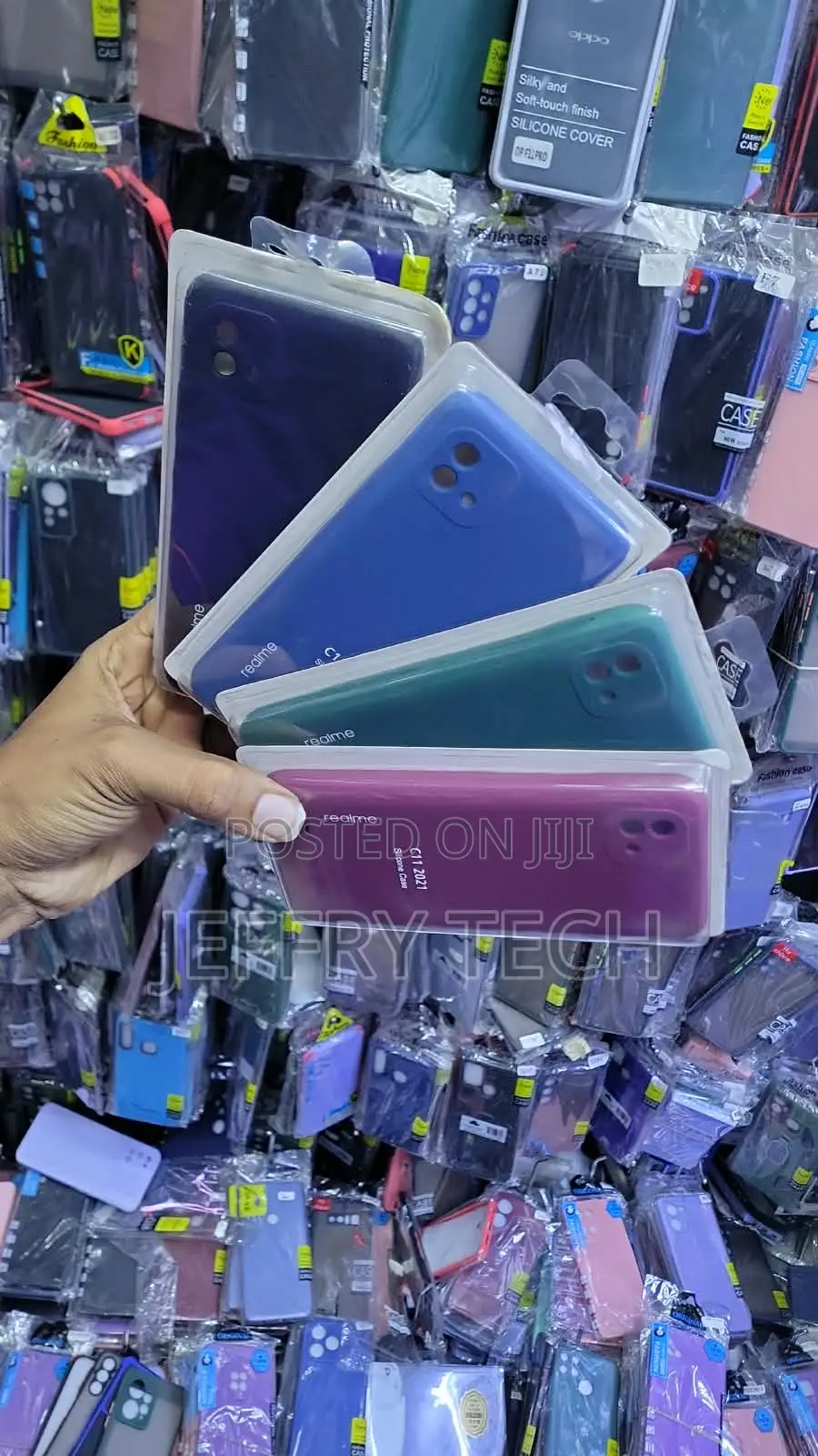 Colorful Soft-Touch Siliconecases, With the Bottom One for Realme C11